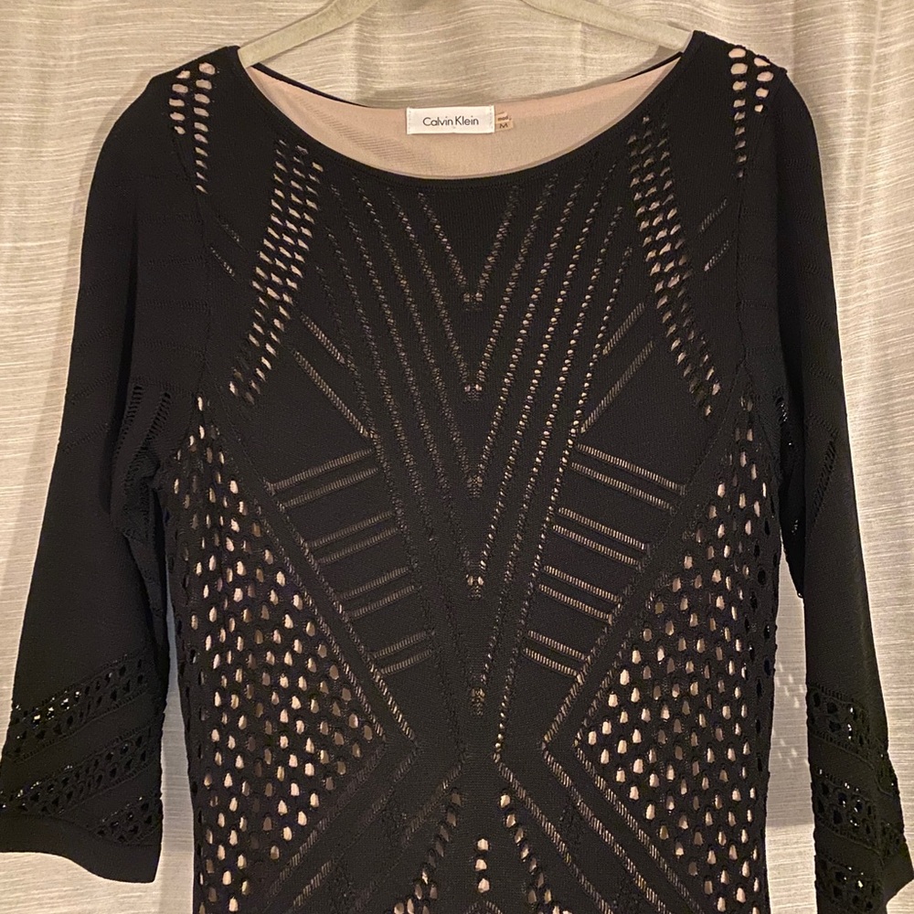 Calvin Klein Black & Nude/Tan Dress - Picture 2 of 5